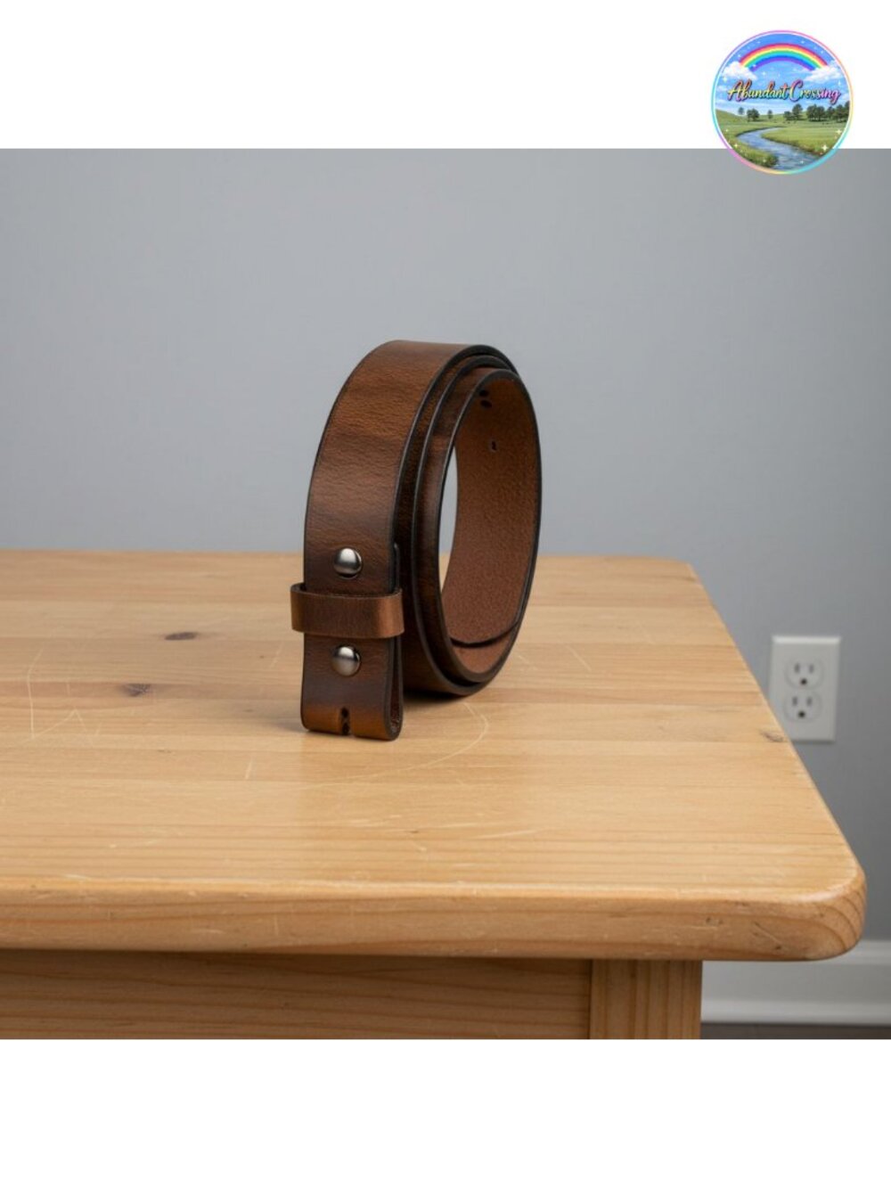 Full Grain Leather Belt Strap Snap Closure 1.5 Inch Made in USA Western Cowboy